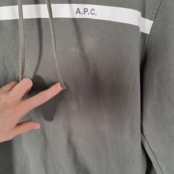 A.P.C Rue Madam Paris Hoodie Green Mens Size XL Designer (See Desc) - Picture 6 of 8